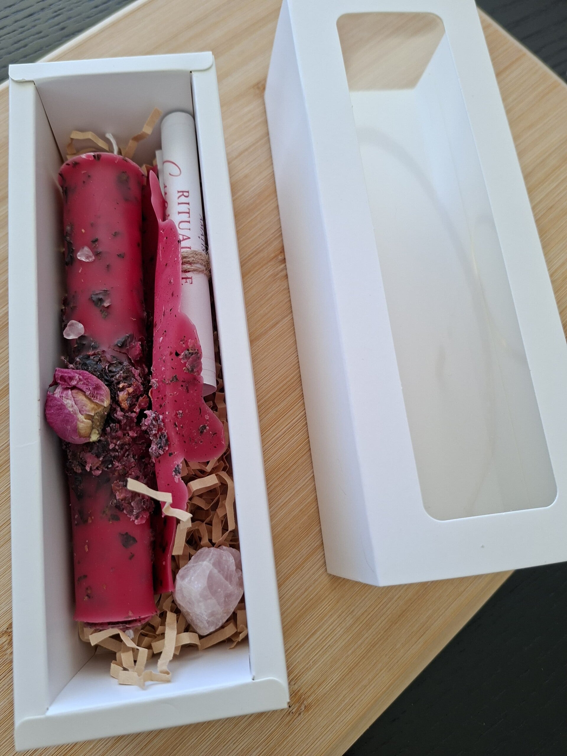 Ritual Vela con Cuarzo Rosa para el Amor