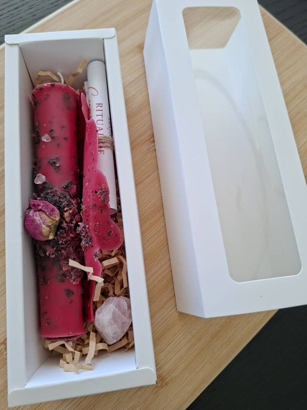 Ritual Vela con Cuarzo Rosa para el Amor