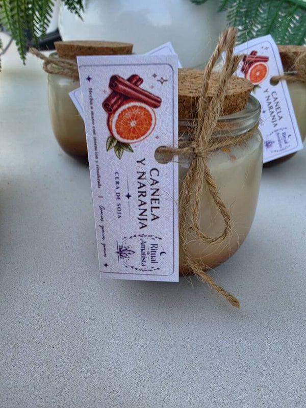 Vela de Soja de Canela y Naranja