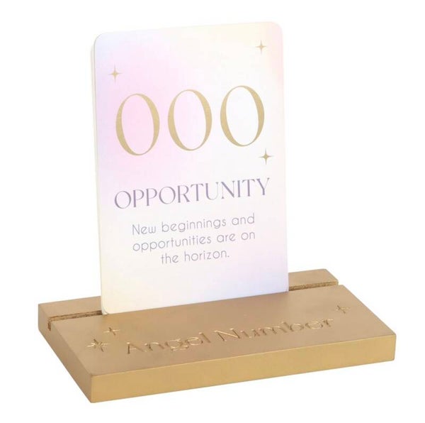 TARJETAS DE AFIRMACIONES CON NÚMEROS ANGELICALES Y SOPORTE DE MADERA
