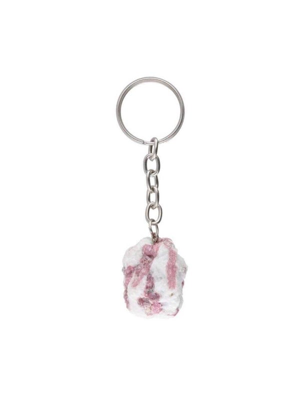 Llavero de turmalina rosa