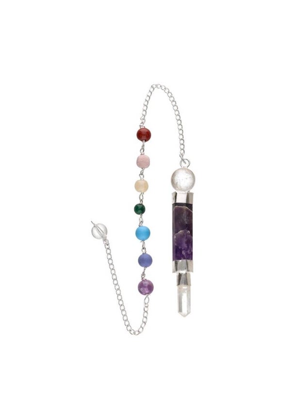 Péndulo Generador de Amatista con Chakras (GEN3)