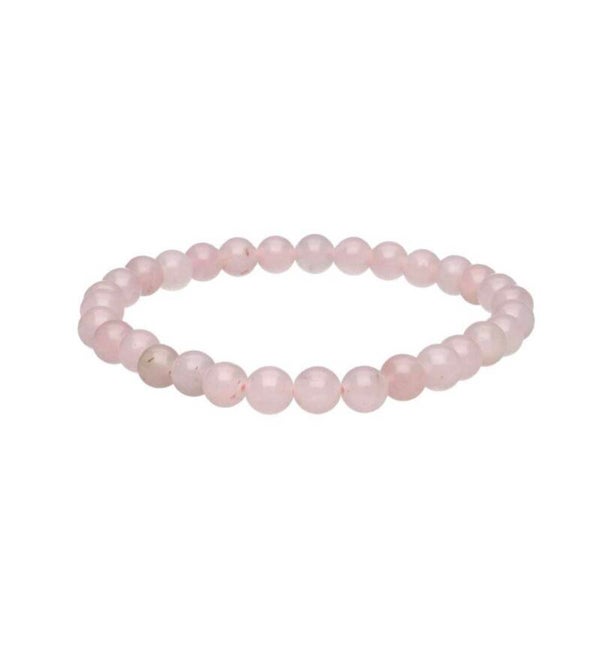Pulsera de Cuarzo Rosa 6mm