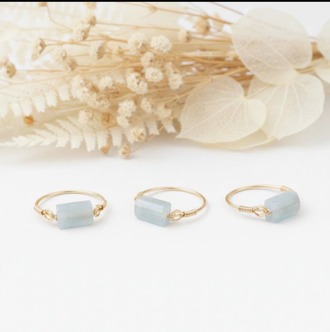 Anillo con Piedra Aguamarina