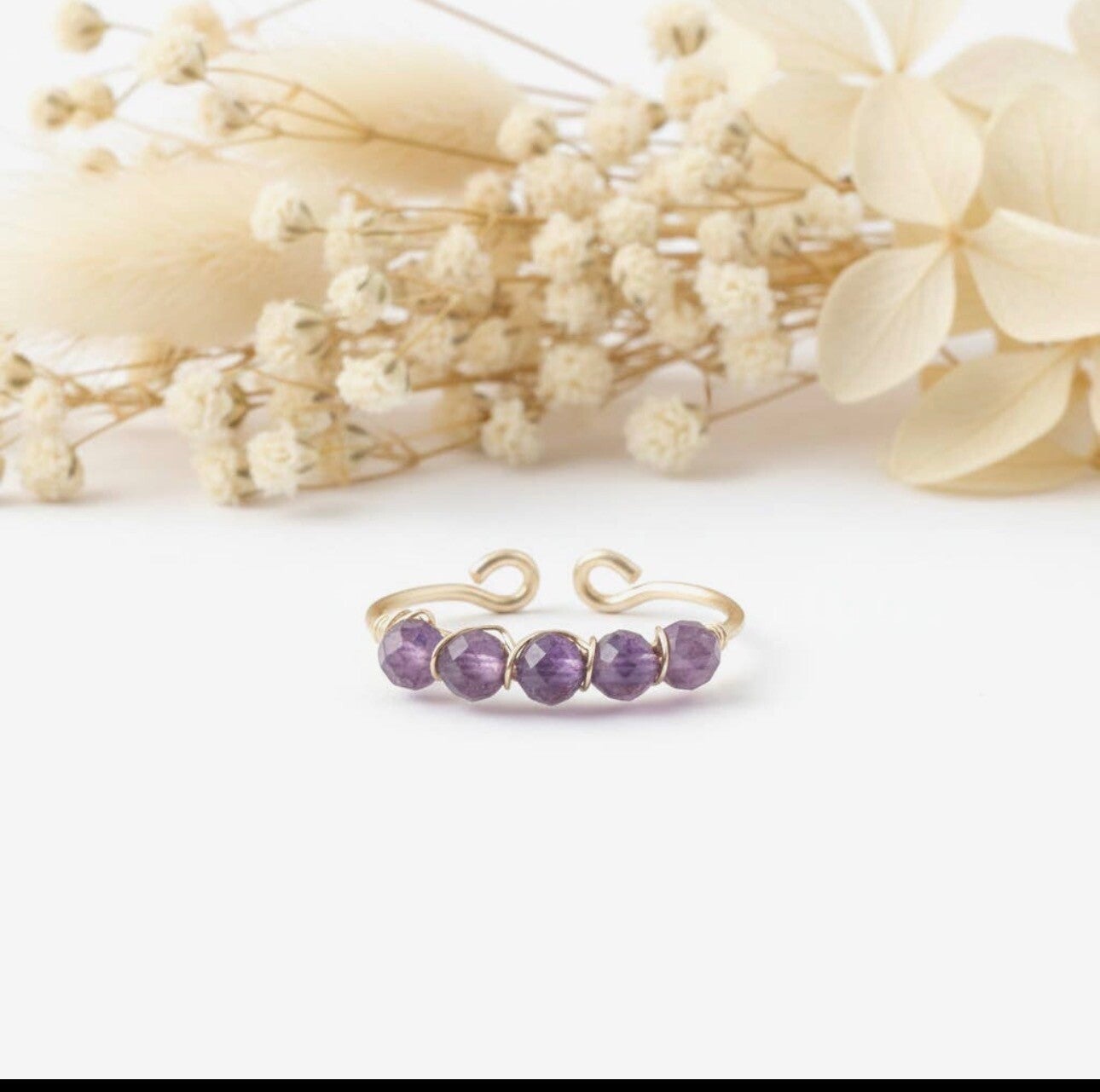 Anillo con Piedras de Amatista