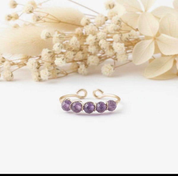 Anillo con Piedras de Amatista