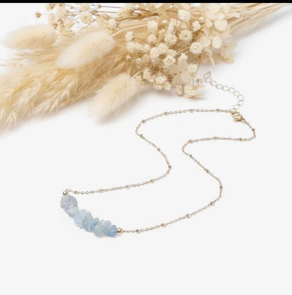 Collar Piedra Aguamarina