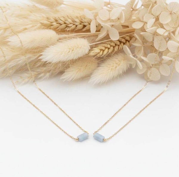 Collar Piedra Aguamarina