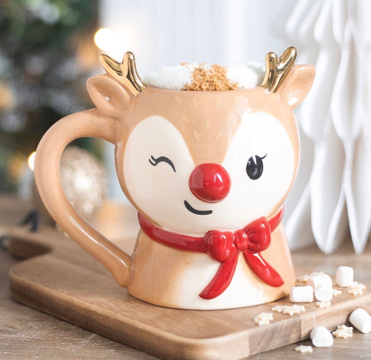 SET DE TAZA Y CALCETINES «RUBY, EL RENO»