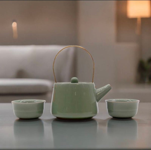 Set de Tetera - Verde - Tetera & Dos Tazas
