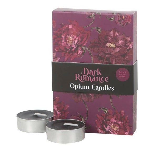 LOTE DE 6 VELAS DE TÉ «DARK ROMANCE OPIUM»