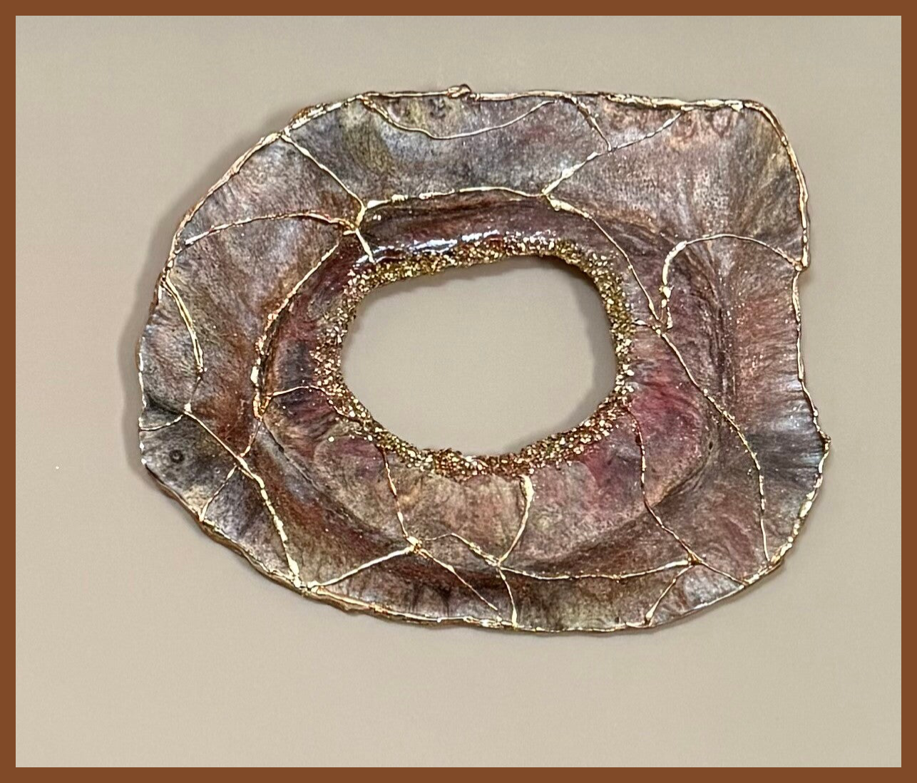 Resin geode wall or sideboard art