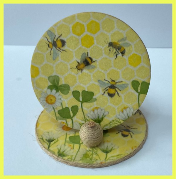 Wooden coaster set ( 4 ) bees