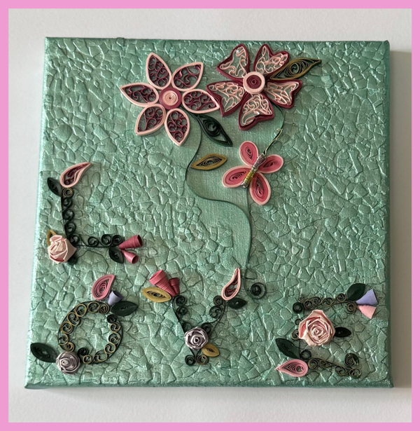 Quilled Love canvas