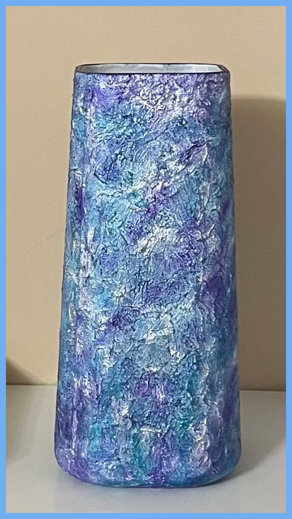 Tall textured vase