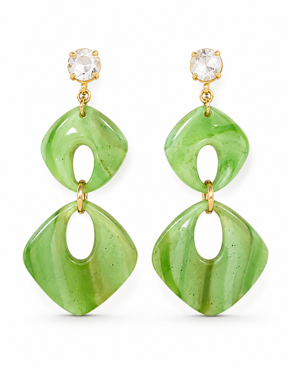 Orecchini Verde Smeraldo Cascade – GSartigianato