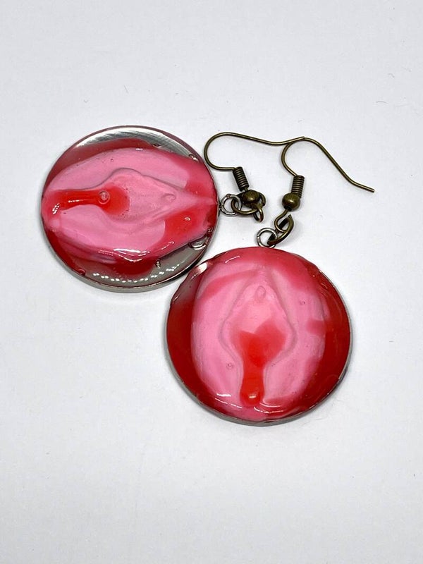 Boucles d'oreilles Pussy Pink Desire