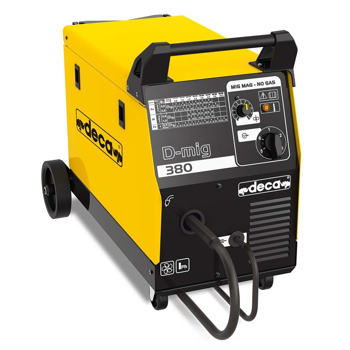 Saldatrice a filo MIG DECA D-MIG 380 160Ah GAS-NO GAS
