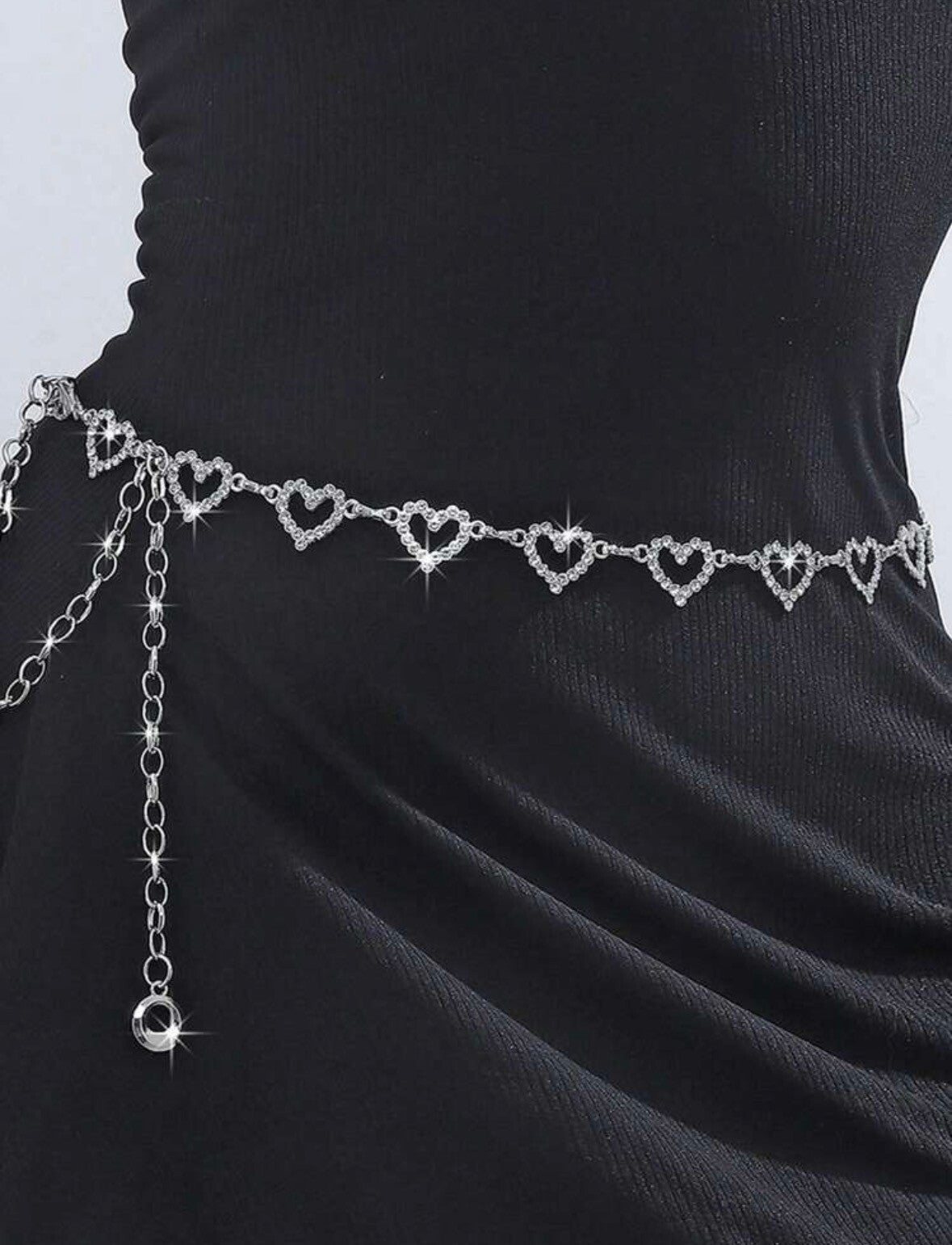 Waist ketting zilver