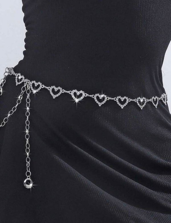 Waist ketting zilver