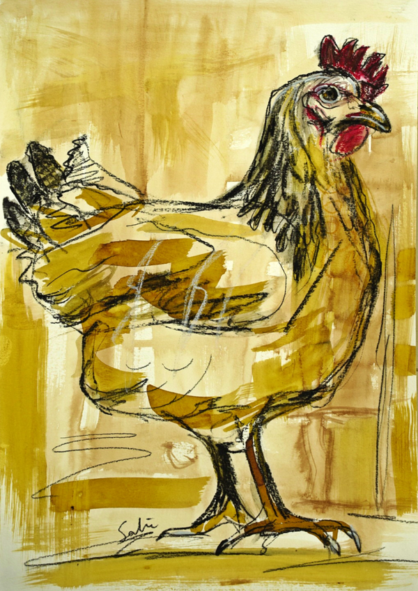 Schilderij van een haan (22)