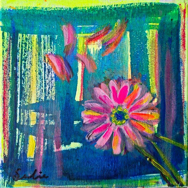 Schilderij bloem (IV)