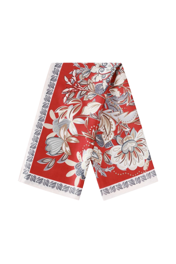 Scarf - Red flower