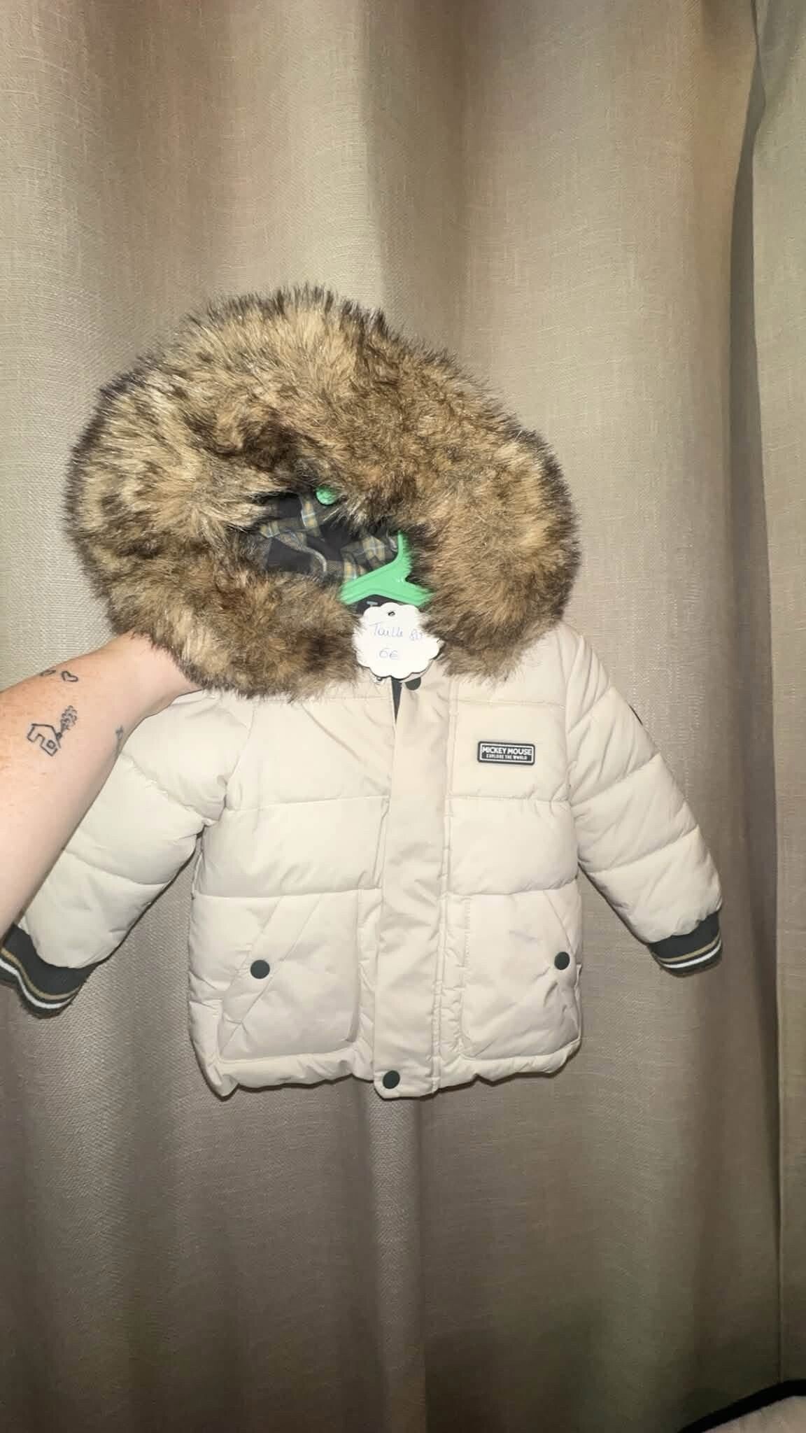 Manteau beige garçon