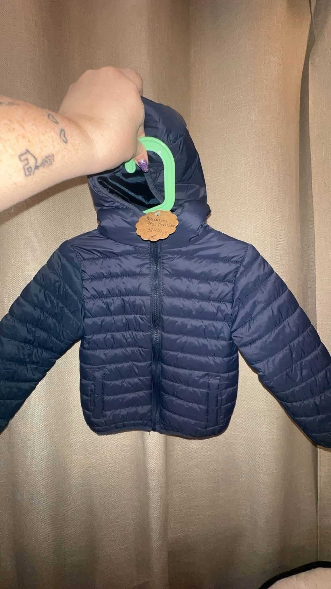 Manteau bleu marine mixte