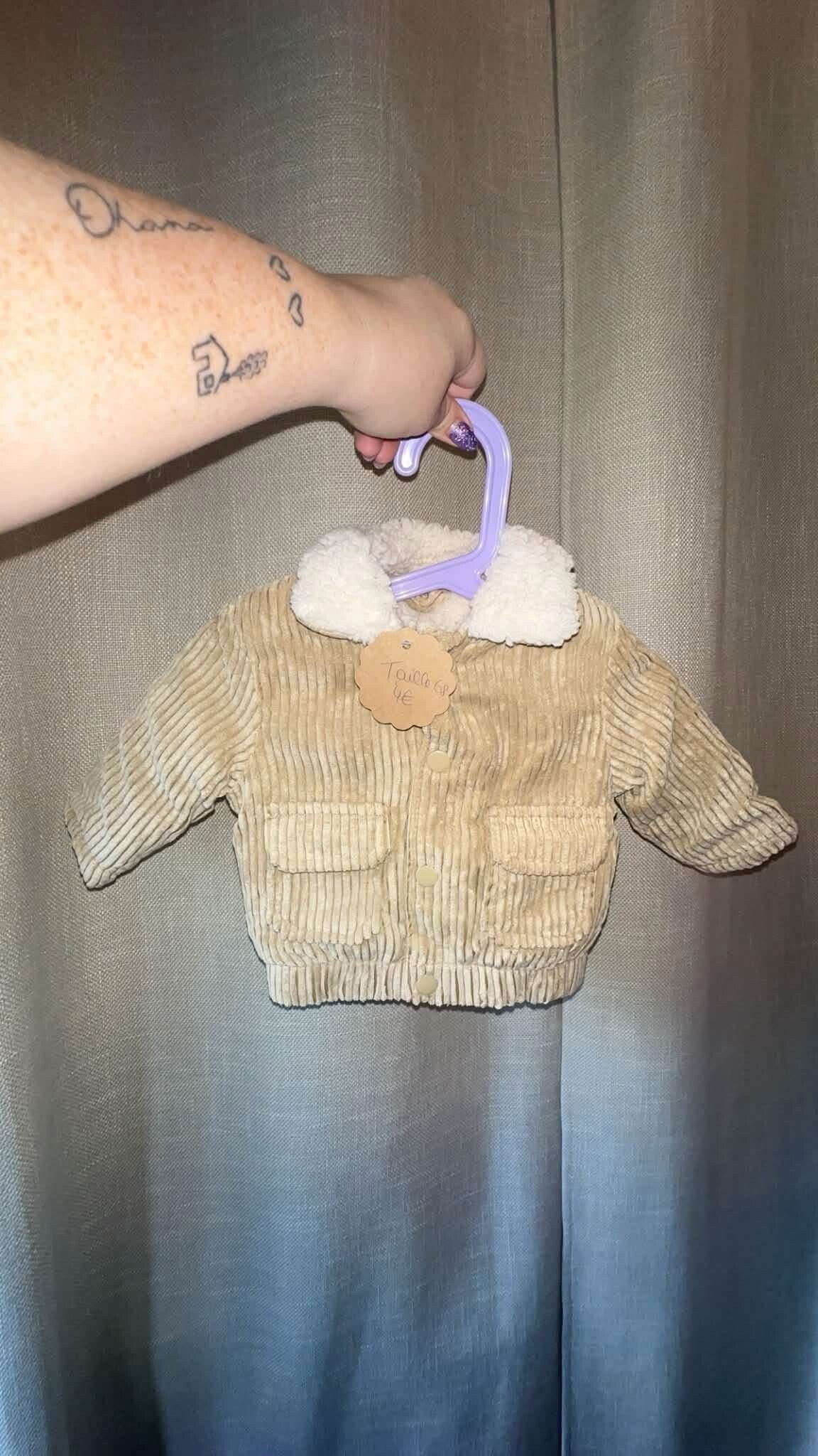 Manteau beige garçon