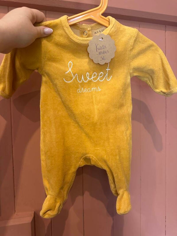 Pyjama jaune Kiabi 1 mois