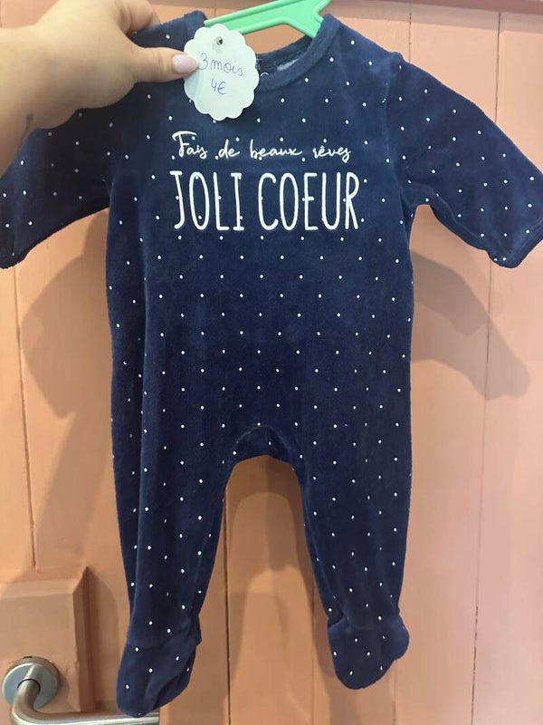 Pyjama velours 3 mois