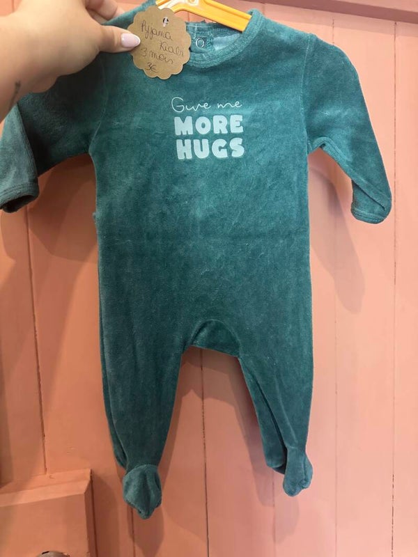 Pyjama velours Kiabi 3 mois