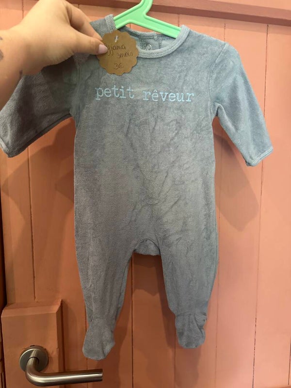 Pyjama velours Kiabi 3 mois