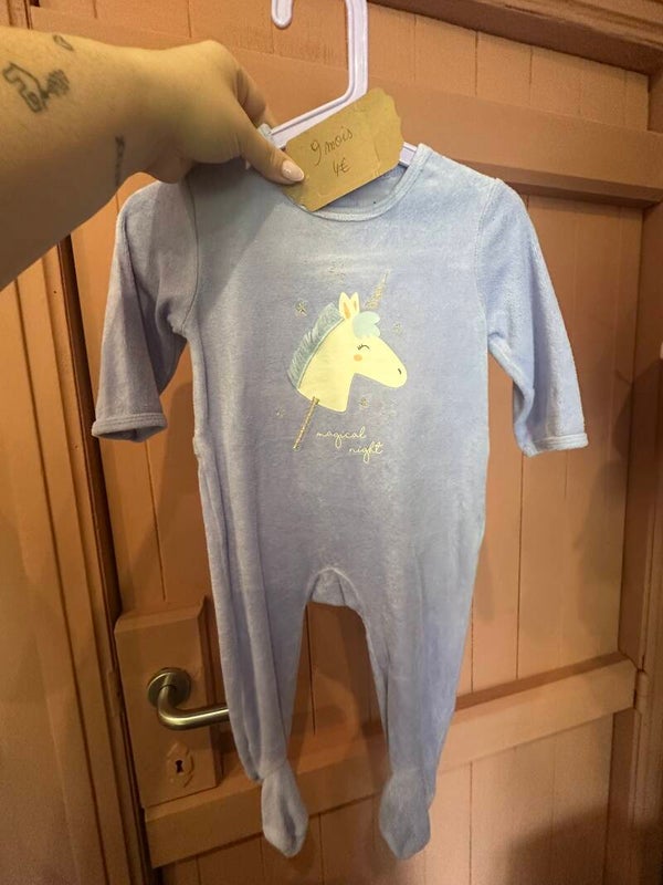 Pyjama velours Kiabi 9 mois