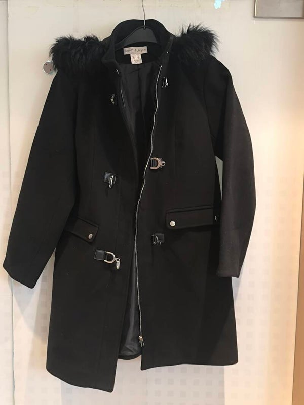 Janet & Joyce Winter Mantel schwarz