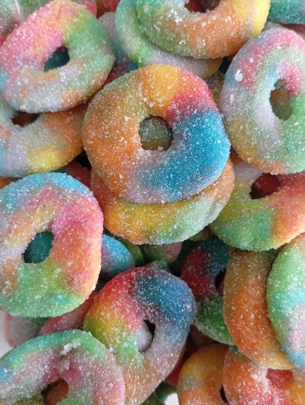 Anneaux multicolore sucré