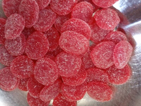 Pièce Euro rouge sucré