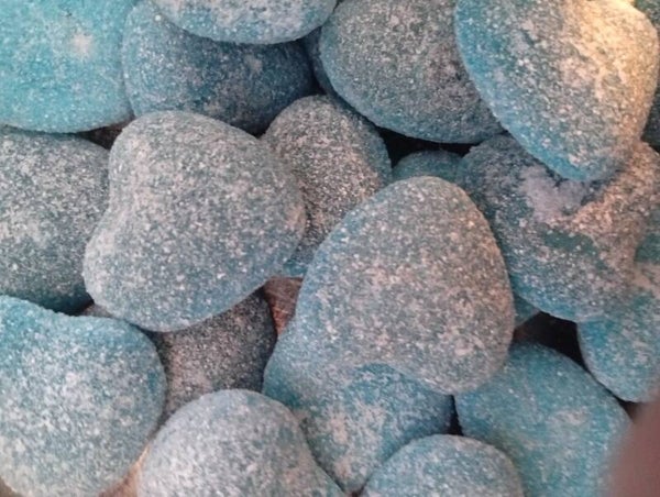 Coeur bleue acidulée
