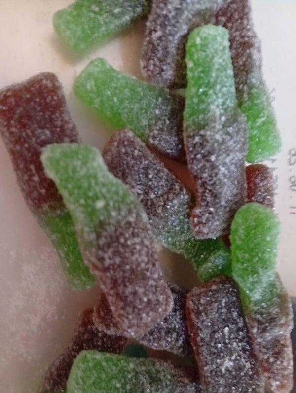 Bouteille cola marron et vert