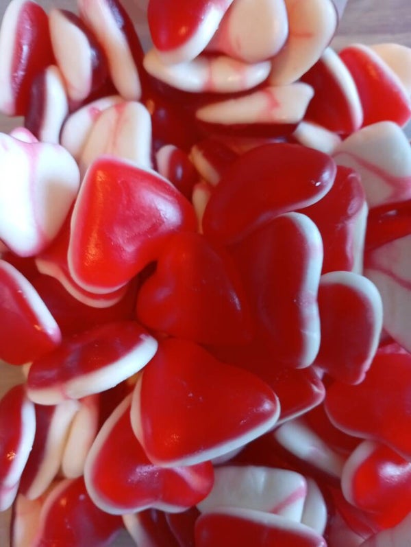 Coeur lisse rouge et blanc