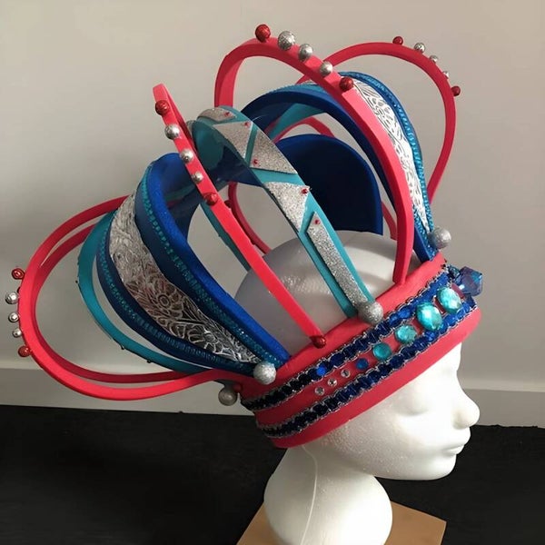 Kroon rood/blauw/zilver