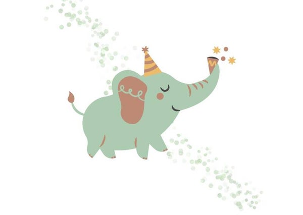 Olifantje in het bos - kinderkaart