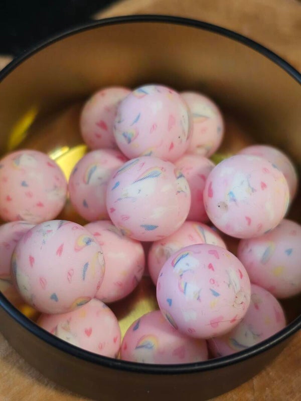 Unicorn kraal 19 mm silicone