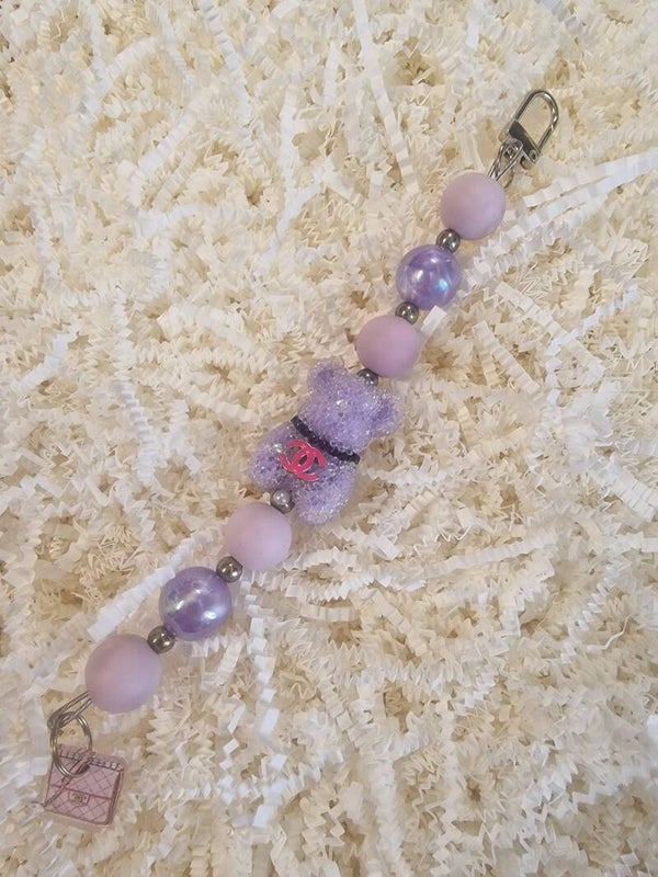 CC bear Purple Telefoonhanger
