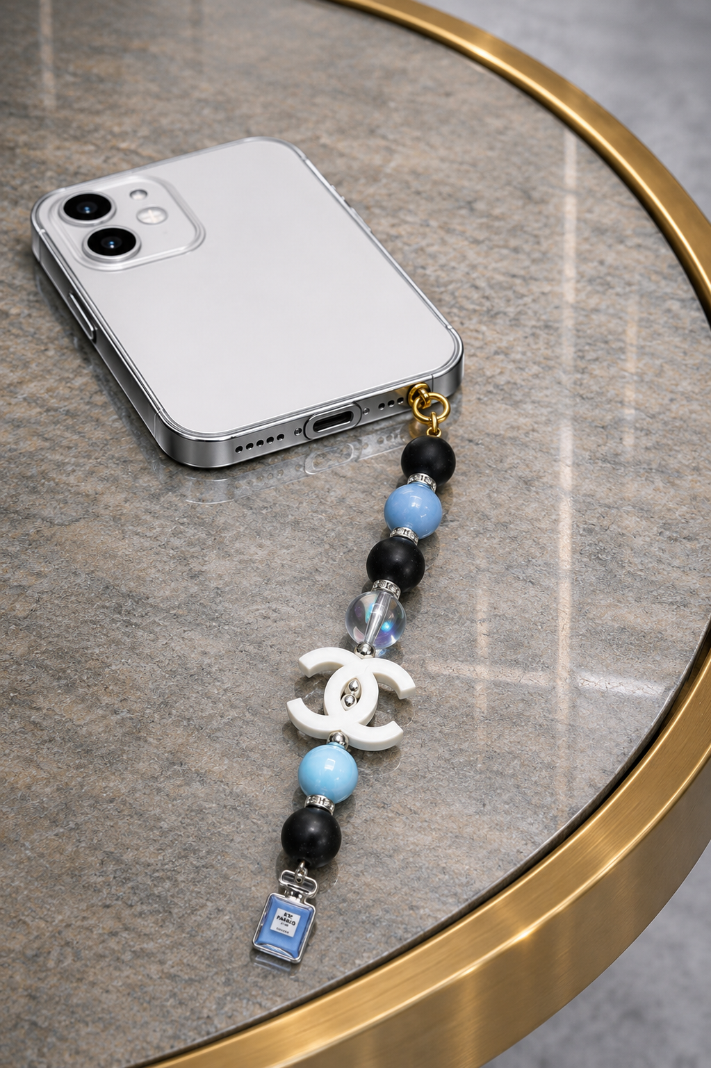CC Bleu white Telefoonhanger