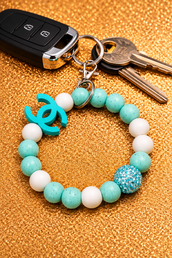 MINTY BLUE CC Wristlet