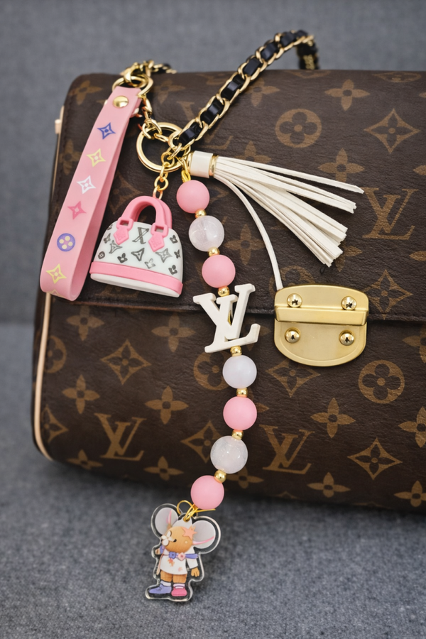 Pink White LV Tassenhanger