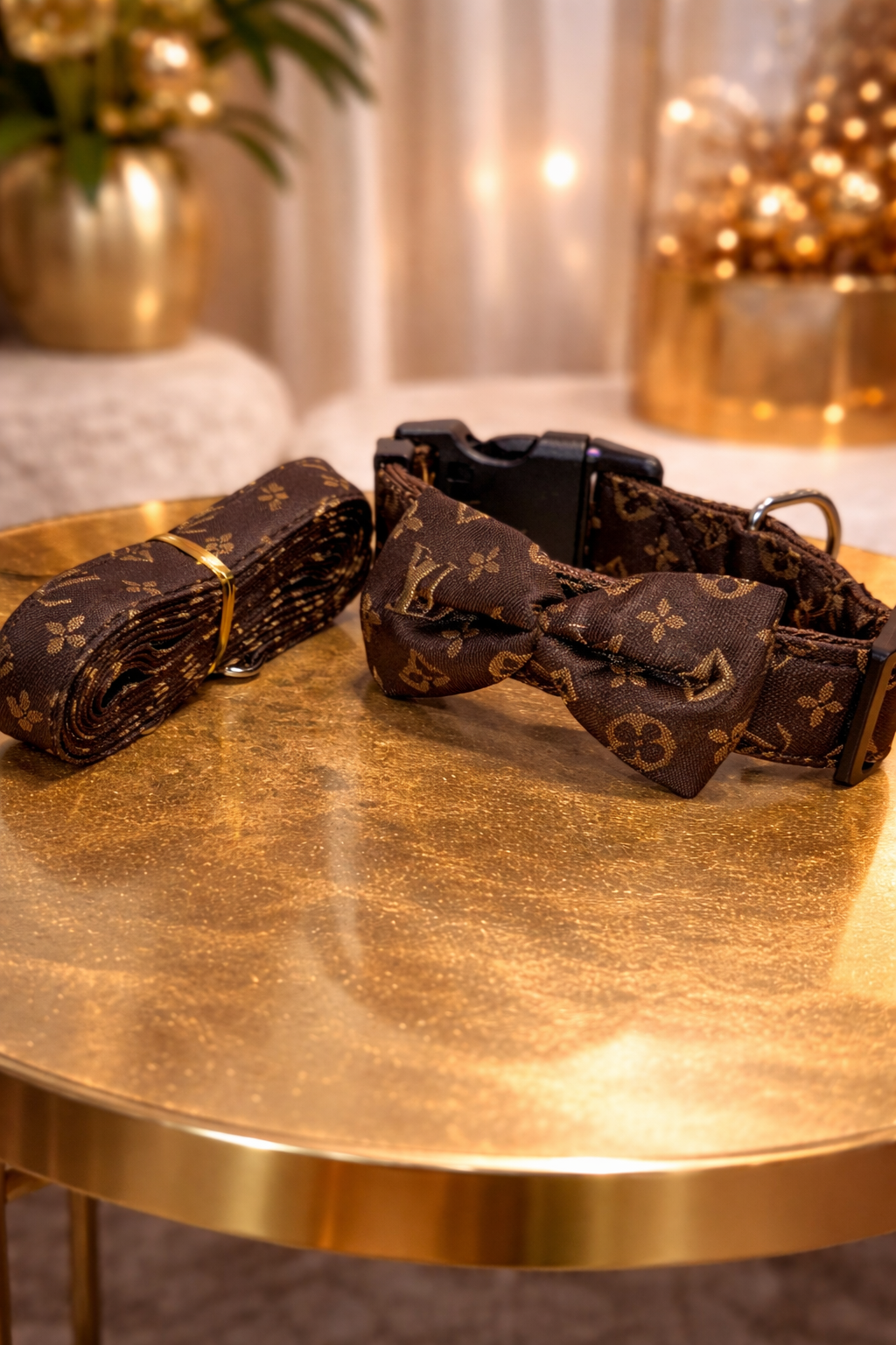Lv Brown halsband set