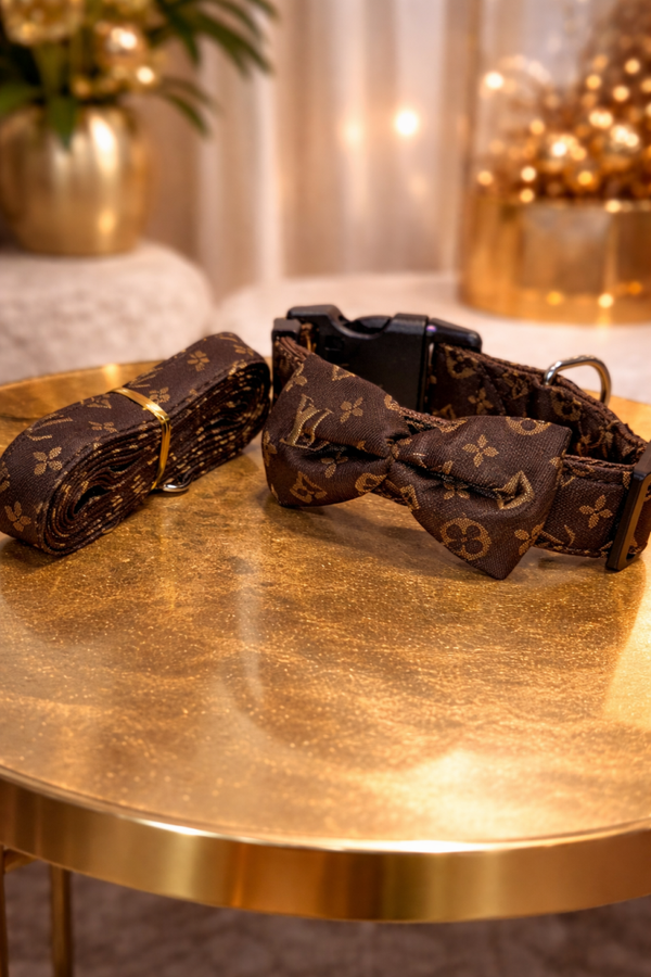 Lv Brown halsband set